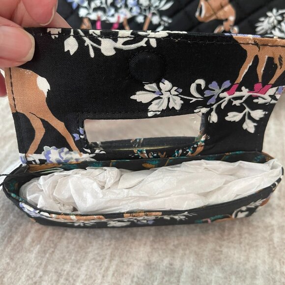 Vera Bradley Set of Brush & Cosmetic Case & Kiss Me Twice Case - Merry Mischief - Picture 7 of 10